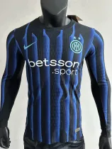 25/26  INT Blue Special Edition Long Sleeve Player Version Soccer Jersey