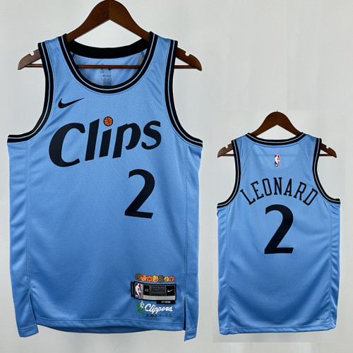 24/25 Clippers LEONARD # 2 City Edition Top Quality Hot Pressing NBA Jersey