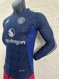 24/25 Man Utd Away Long sleeve Player Version Soccer Jersey（长袖）