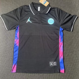 21/23 PSG Black Classic Polo Short Sleeve (粉红边)