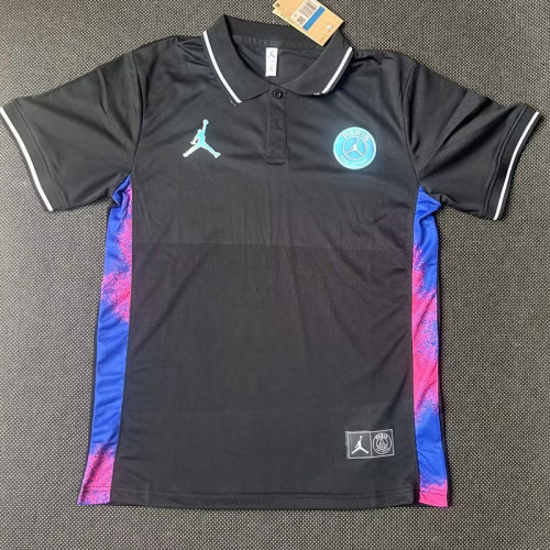 21/23 PSG Black Classic Polo Short Sleeve (粉红边)