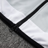 23/24 AL-Nassr White & Grey  Plush Hoodie Jacket Tracksuitt #F532(帽衫、加绒）