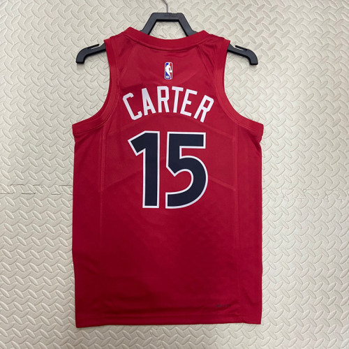 22/23 Raptors CARTER #15 Red Top Quality Hot Pressing NBA Jersey