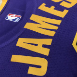 22/23 LAKERS JAMES #6 Purple Top Quality Hot Pressing NBA Jersey (Trapeze Edition)