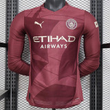 24/25 Man City Third Long Sleeve Player Version Player Version Soccer Jersey