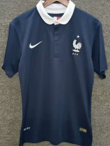 2014 France Royal Blue Retro Soccer Jersey