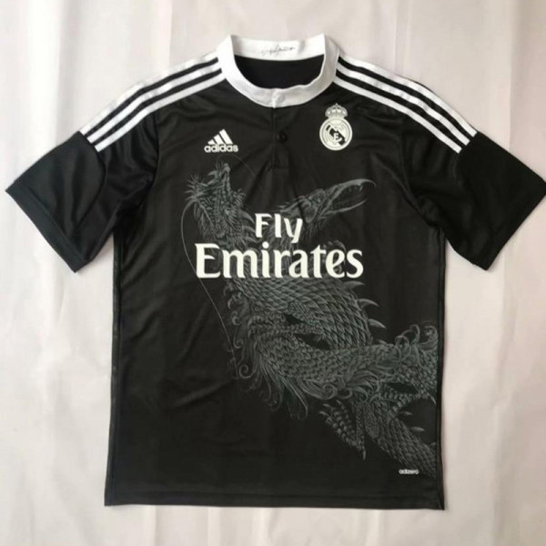 2014/2015 RMA Away Black Retro Soccer Jersey