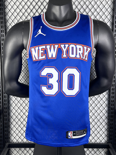 21/22 KNICKS RANDLE #30 Blue Top Quality Hot Pressing NBA Jersey (Trapeze Edition) 飞人版