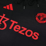 24/25 Man Utd Black  Hooded  Tracksuit