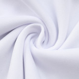 24/25 Italy White Hooded  Half Pull Tracksuit(Add Fluff)  (半拉链、加绒F596)