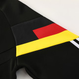 24/25 Germany Black Jacket Tracksuit#06(袖带红黄边）