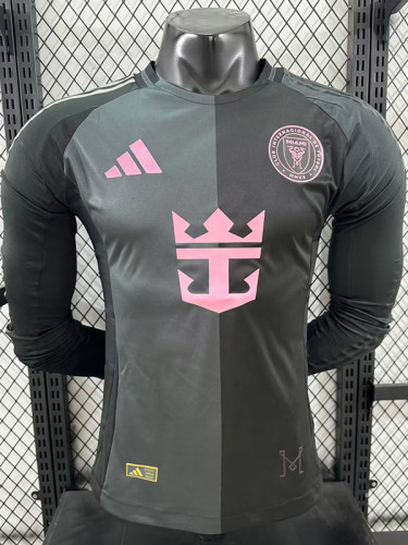 25/26 Inter Miami Away  Long Sleeve Player Version Soccer Jersey