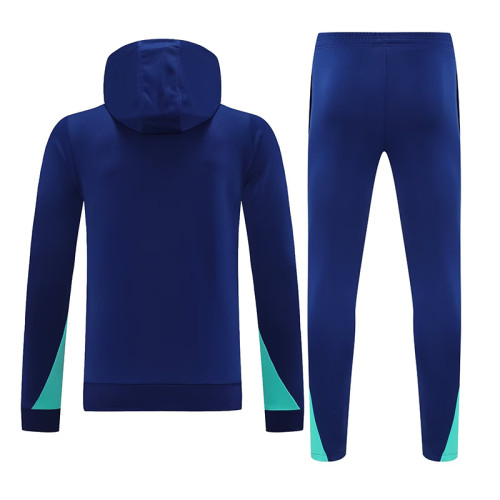 24/25 Brazil Blue Hooded  Tracksuit