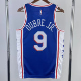 22/23 76ERS OUBRE JR. #9 Blue Top Quality Hot Pressing NBA Jersey (V领）