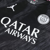 24/25 PSG Black Pink Shoulders Training Shirts(黑色粉肩）