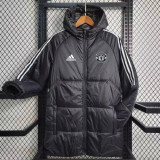 23/24 Man Utd Black Hooded Cotton Coat White Edge (白色边) 棉衣