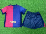 24/25 BAR Home Kids  Player Version  Soccer Jersey(大胸花）