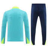 24/25 Brazil  Green Kids Half Pull Tracksuit (半拉链、童装）