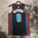 22/23 OKC WESTBROOK #0 Black Top Quality Hot Pressing NBA Jersey