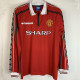 1998 Man Utd Home Long Sleeve Retro Soccer Jersey (长袖)