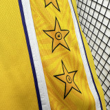 LAKERS DONCIC'#77 Yellow (With star markings)Top Quality Hot Pressing NBA Jersey(侧带星标）