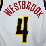 NUGGETS Wei Shao # 4 White Top Quality Hot Pressing NBA Jersey