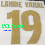 24/25 BAR Home Player Version Soccer Jersey (No Advertisements无广告）