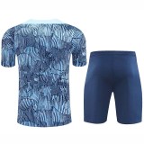 24/25 PSG Blue Striped Silk Training Short Suit