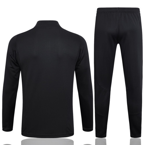 24/25 Algeria Black Half Pull Tracksuit #B709(半拉链)
