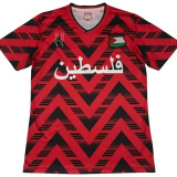 2024 Palestine Red Retro Edition  Soccer Jersey(背带图）
