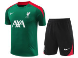 24/25 LIV Green Training Short Suit(绿色红肩）