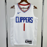 22/23 CLIPPERS HAROEN #1 White Top Quality Hot Pressing NBA Jersey