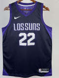 2017/18 SUNS AYTON #22 Royal Blue City Edition Top Quality Hot Pressing NBA Jersey