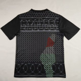 Palestine Black Wire Mesh Version Retro  Soccer Jersey