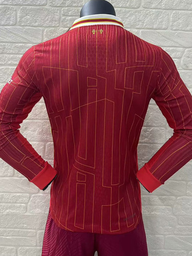 24/25 LIV Home  Long Sleeve Player Version Soccer Jersey