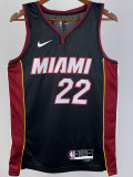 22/23 HEAT BUTLER #22 Black Top Quality Hot Pressing NBA Jersey (V领）