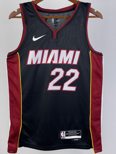 22/23 HEAT BUTLER #22 Black Top Quality Hot Pressing NBA Jersey (V领）