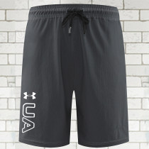 2025 RF-M649  Grey Nylon Grid Casual Fitness Shorts#库带UA字