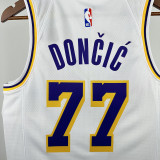 22/23 LAKERS DONCIC'#77 White Top Quality Hot Pressing NBA Jersey