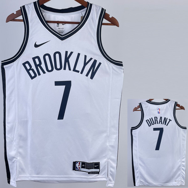 22/23 Nets DURANT #7 White Top Quality Hot Pressing NBA Jersey