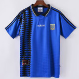 1994 Argentina Away Retro Soccer Jersey (钢印纹）