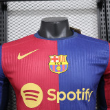 24/25 BAR Home Player Version Long Sleeve  Soccer Jersey('Spotify'长袖）