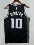 22/23 Kings DeROZAN #10 Black Flying Man Top Quality Hot Pressing NBA Jersey飞人版