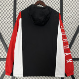 2024 New Jordon Tricolor Windbreaker(黑红白三色、连帽）