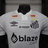 24/25 Santos FC Home Player Version Soccer Jersey(Print All Sponsor)(全广告、背上NVA~SRTE)