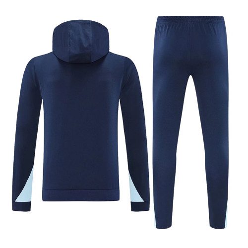24/25 France Royal Blue Hooded  Tracksuit