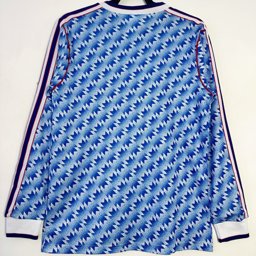 1990/1992 Man Utd Away Long Sleeve  Retro Soccer Jersey