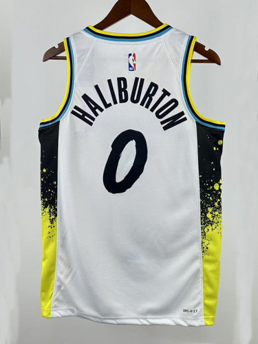 24/25 Indiana Pacers HALIBURTON #0 City Editiao Top Quality Hot Pressing NBA Jersey