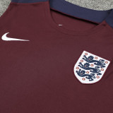 24/25 England Maroon Tank top and shorts suit（枣红）