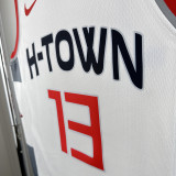 19/20  ROCKETS Harden #13 White Top Quality Hot Pressing NBA Jersey (City Edition)城市版